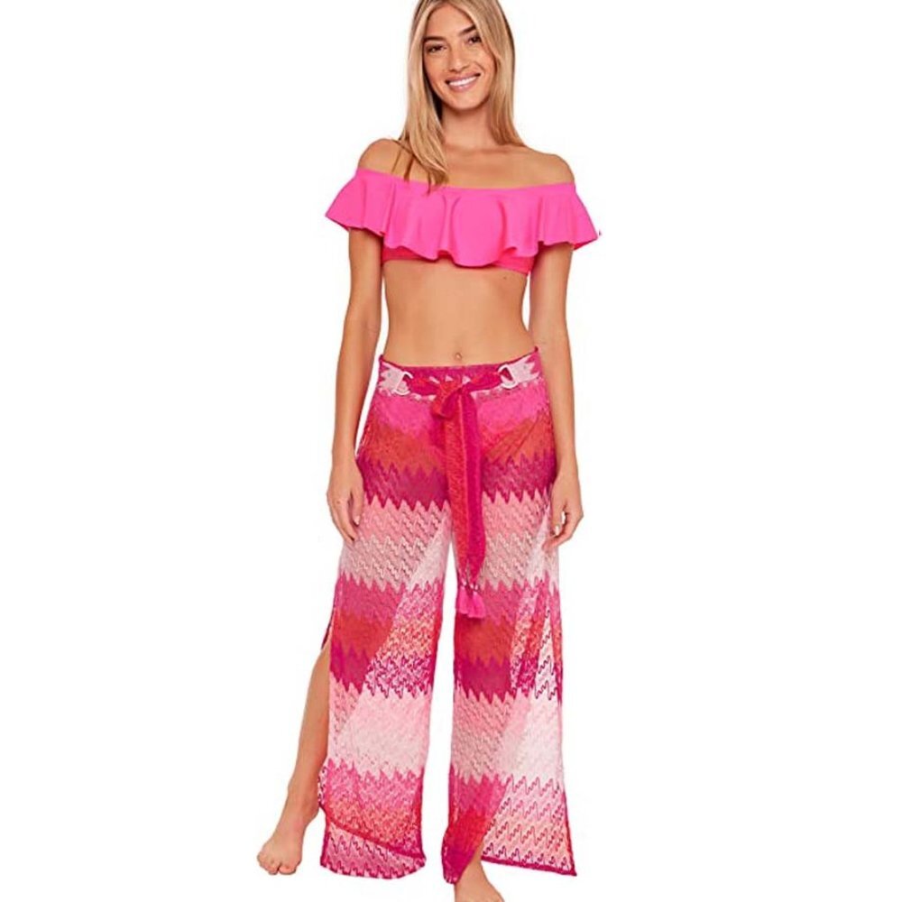 NWT Trina Turk Cascade Crochet Beach Pants Cover Up